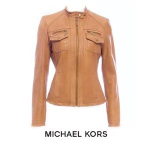 Michael Kors Leather Moto Jacket